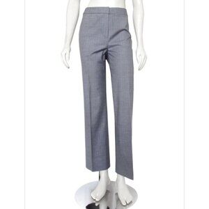 Lafayette 148 High Waist Blue Gray Light Wool Menswear Inspired Pants size 4